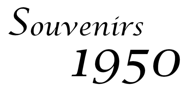 Souvenirs des Années 1950