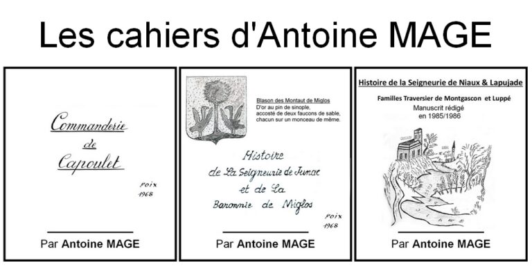 Les cahiers d’Antoine MAGE